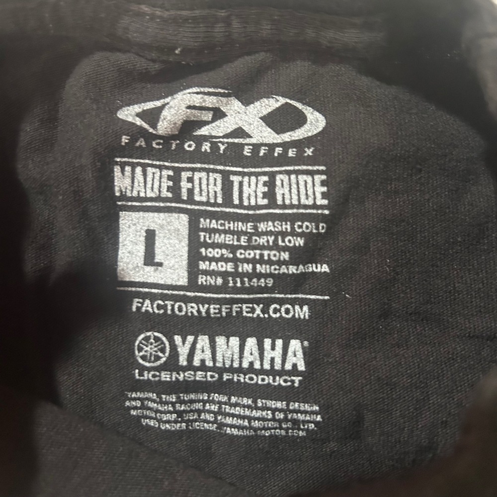 Factory Effex Yamaha Long Sleeve Shirt‎ Large Black Motocross Racing Tee Logo - Picture 2 of 4